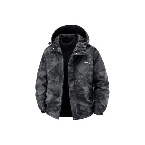 Jeep Серый Avalanche (Внутренний) Нет Свитер Унисекс Пуховики