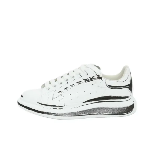 Alexander McQueen OVERSIZED Низкий Топ Стильные Скейтбординги Мужские Белый Черный