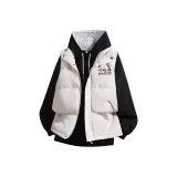 Черный свитшот + абрикосовый жилет