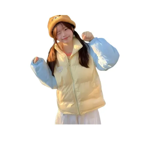 BRG Синий Желтый Женские пуховики