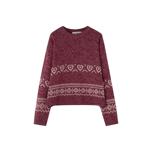 SOON FLOWER Красный Женские Свитера