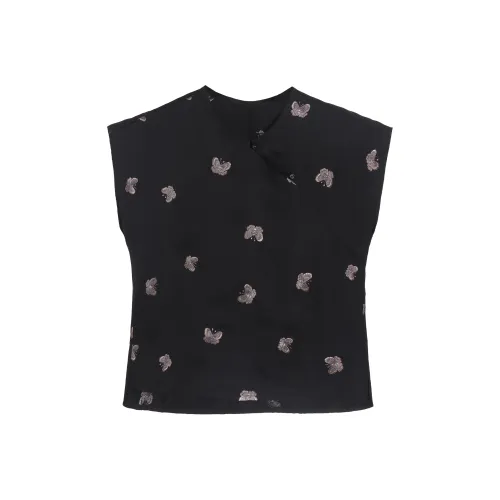 GZQJ Черные Женские Майки