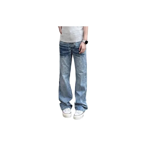 XUBAIHUO Blue Unisex Jeans XUBAIHUO Синий Унисекс Джинсы