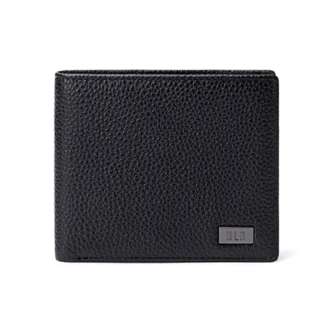 HLA Натуральная кожа кошелек из коровьей кожи унисекс черный