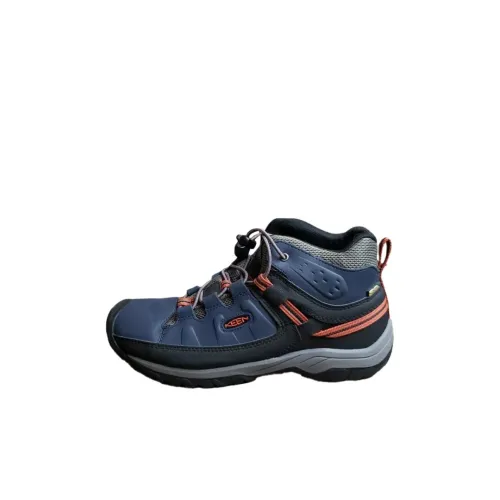 Keen Targhee Водонепроницаемый и Дышащий Амортизация Быстросохнущий MID Топ Уличная Обувь Синий Черный Детский