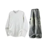 Бело-серый вереск + Грязно-желтый