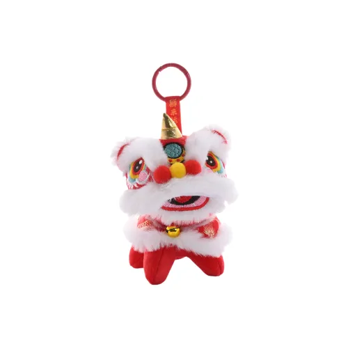 AOAOXIONG Китайский стиль Лев Плюшевый Брелок 14 см Длина Тела