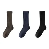 3 пачки (Темно-коричневый + Темно-синий + Черный)