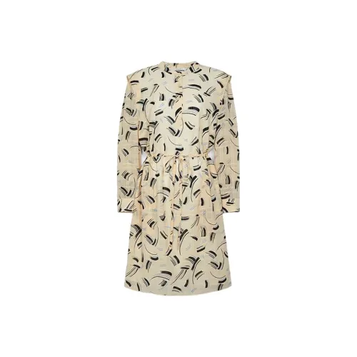 COACH FW22 Длинное платье с длинными рукавами женское желтое