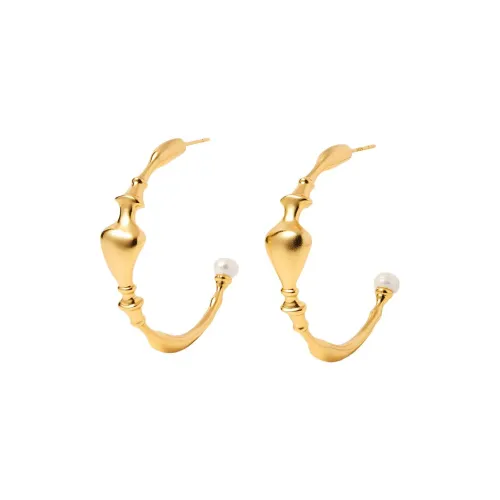 WENS Серьги с золотым покрытием из меди для женщин