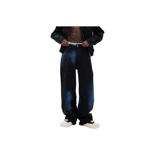 LEIGHZ Galaxy Black Unisex Jeans