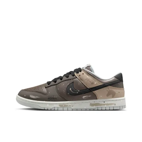 Nike Dunk Abrasion Resistant Низкие Кроссовки для скейтбординга Унисекс Серый Коричневый