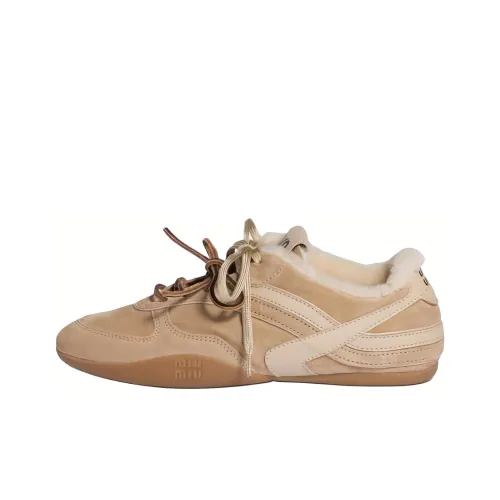 MIU MIU Gymnasium Low Топ Повседневная обувь Женская Коричневая
