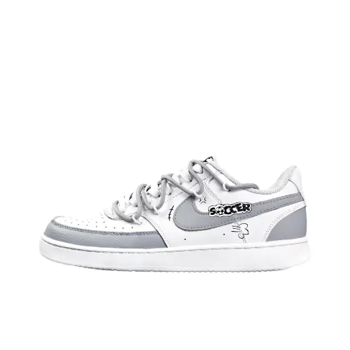 Nike Court Vision 1 The Мир OF Football Низкие Кроссовки для скейтбординга Мужские Серый Белый