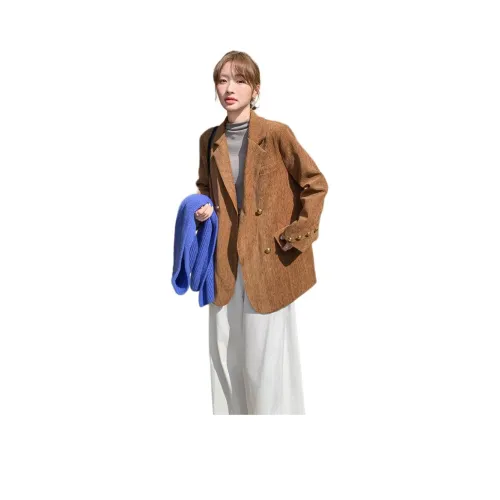 ONENINE34PM Бархатовое пальто с женским дизайном