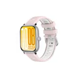 Розовый Белый-Сетка Двухцветный Силиконовый Шпилька Ремешок + Черный Соединение