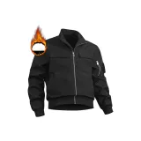 Чёрный Осенний Зимний Утолщённый Термический Пух