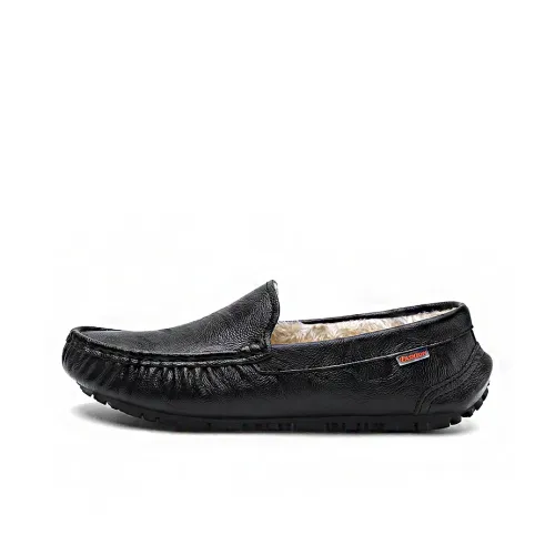 JHCZC Лоферы с резиновой подошвой черные мужские