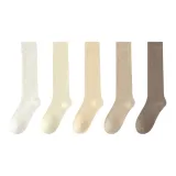 [5 пачек, с флисовой подкладкой, толстый, термический] Белый + Заварной + Хаки + Светло-кофейный + Кофейный