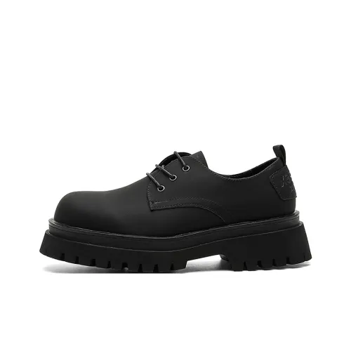 ZHENRAN Черный Воин Derby Обувь Повседневная Кожаная Мужская