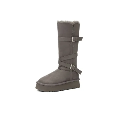 Daphne Сноубутсы Мокко Серый с Флисовой Подкладкой Женские