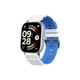 Белый Синий-Высокогорный Двухцветный Кремниевый Ремешок+[Черный Соединение]