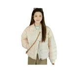 Розовый хлопковый пуховик