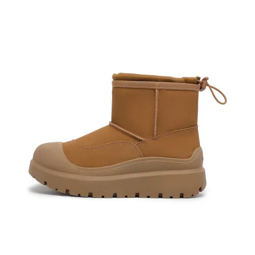 DEERWAY Термические ботинки для снега с увеличением высоты женские цвет верблюжий