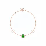 Одиночный браслет с тыквой, зеленая оболочка