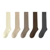 [5 пачек, с флисовой подкладкой, нижняя часть ноги, утолщенный, термический] Хаки + Светлый кофейный + Кофейный + Темный кофейный + Черный