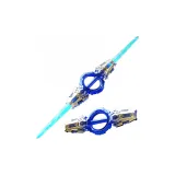 Двойное лезвие, вспышка, меч [градиентный синий], двойное лезвие, блестящий меч с 7-цветным преобразованием, вращающееся лезвие и прохладные звуковые эффекты