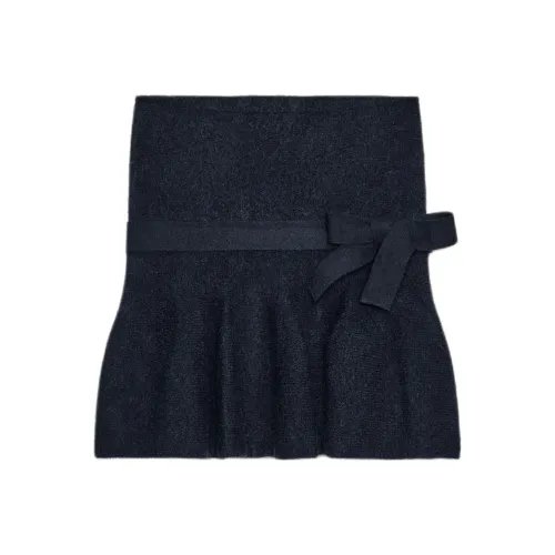 ZARA Морской синий Женские Топы без бретелек