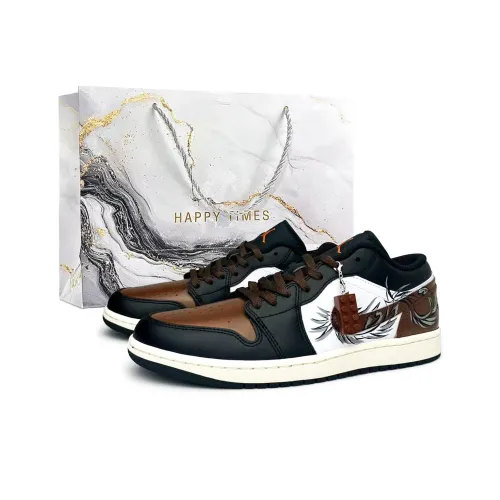 Jordan Air Jordan 1 Ароматический Вихрь Устойчивый к истиранию Низкий Топ Винтажные баскетбольные кроссовки Мужские