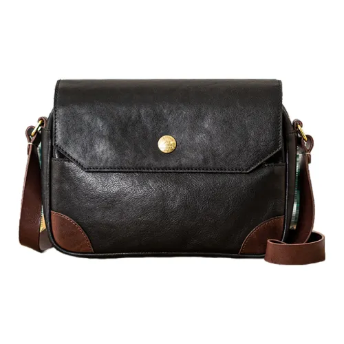 HOUBU Сумка через плечо из коровьей кожи плечевая сумка средний размер мужская черная