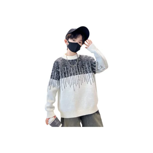 YALU Экрю Флисовая подкладка Школьные свитера