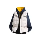 Темно-синий синий свитшот + абрикосовый жилет