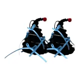 Синий и Черный наклоненный рождественский украшение для деревьев [материал, упаковка, 2 шт.]