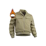 Тёмный хаки [Осенний и зимний утолщённый термический хлопковый пуховик]