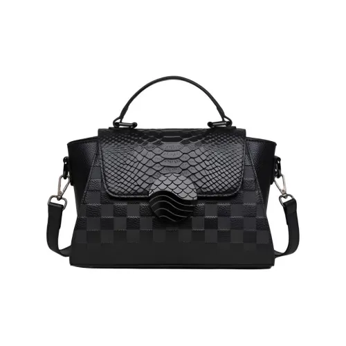 VINEY Коровья кожа Одно плечо Сумка Стандартная Женская Черная