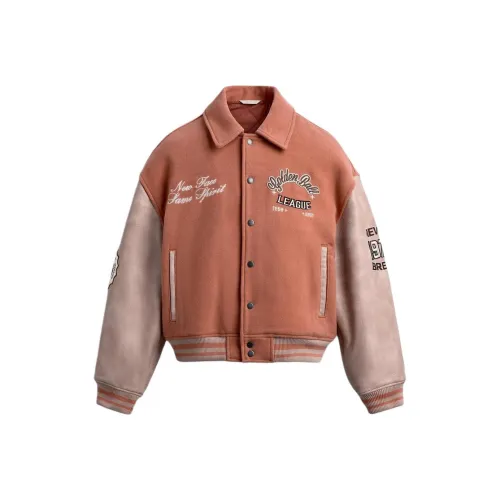 ZARA Светло-розовый Красный Мужской пуховик