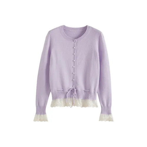 SLLSKY Hibiscus Purple Women's Knitwear