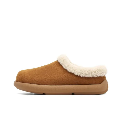 GIHO Резиновая подошва пэчворк из кожи шов противоскользящие домашние тапочки мужской цвет верблюжий