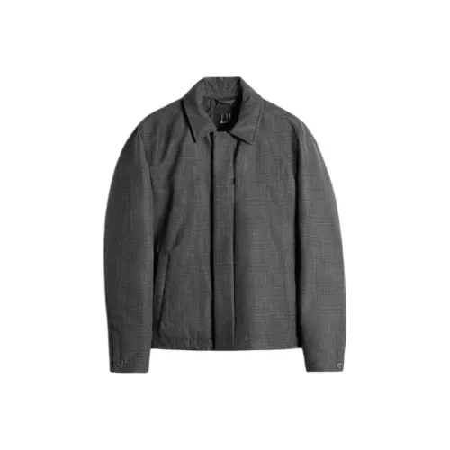 Dunhill Men's Medium Gray Down Jackets Dunhill Мужские Средне-Серые Пуховики