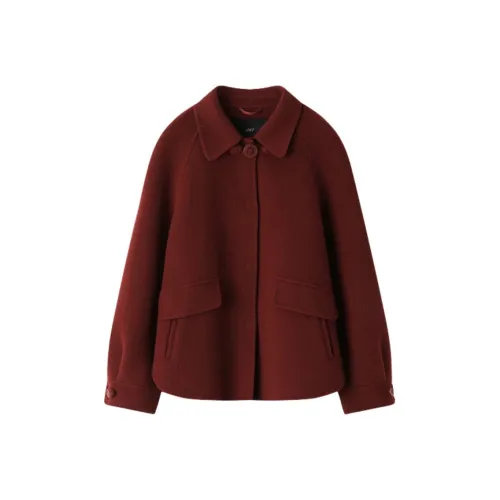 XWI Бордово-красное женское пальто