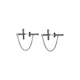 Серьги-гвоздики с эффектом состаривания (1 пара)