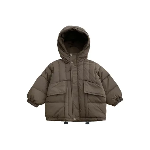 QINGYING Кофейный Утеплённый Унисекс Утеплённая куртка