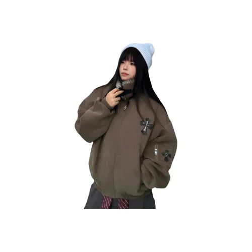 JAETTR Коричневый хлопковый пуховик женские пуховики (пуфы)