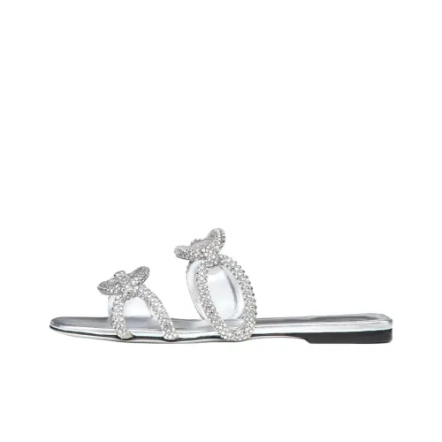 Valentino Слипоны Женские Серебряные