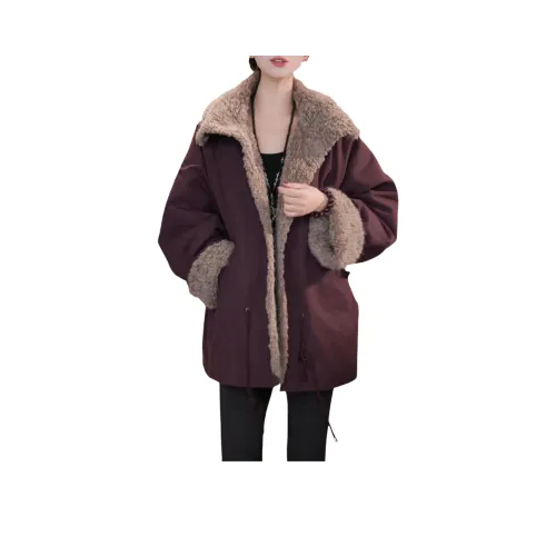 IWZI Красный Коричневый Женский Пуховик