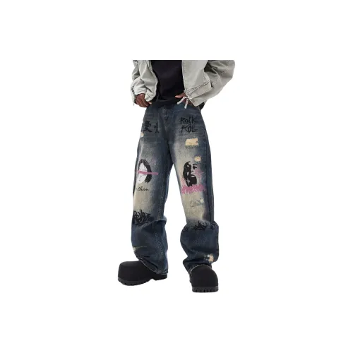 LEIGHZ Blue Unisex Jeans LEIGHZ Синий Унисекс Джинсы